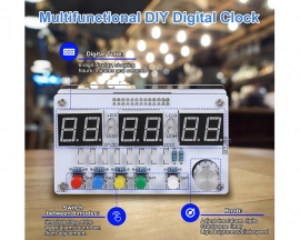 DIY Electronic Clock Soldering Project, 6-Bits Digital Clock Soldering Practice Kit DIY Countdown/up 24-Hour Alarm Clock Electronics Kit with Colorful Lights for Student School Education and Adult Home Office Use