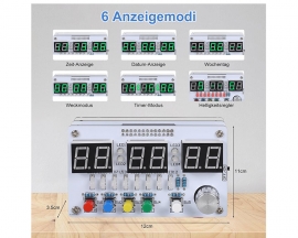 DIY Electronic Clock Soldering Project, 6-Bits Digital Clock Soldering Practice Kit DIY Countdown/up 24-Hour Alarm Clock Electronics Kit with Colorful Lights for Student School Education and Adult Home Office Use