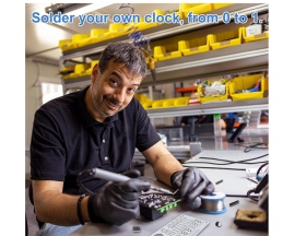 DIY Electronic Clock Soldering Project, 6-Bits Digital Clock Soldering Practice Kit DIY Countdown/up 24-Hour Alarm Clock Electronics Kit with Colorful Lights for Student School Education and Adult Home Office Use