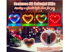 Heart Shaped RGB Colorful LED Flashing Light DIY Kit, DC 3V LED Water Lamp Electronic Kit Soldering Practice Circuit Learning Kit