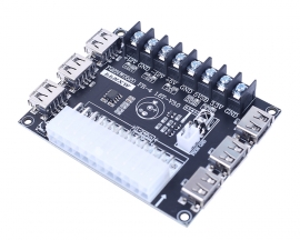 20Pin 24Pin Benchtop Power Board, USB ATX Adapter Board, Computer ATX Power Supply Breakout ATX Transfer to Adapter Board 3.3V 5V +/-12V