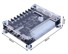 20Pin 24Pin Benchtop Power Board, USB ATX Adapter Board, Computer ATX Power Supply Breakout ATX Transfer to Adapter Board 3.3V 5V +/-12V