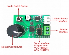 Servo Motor Tester, DC5V Servo Motor Control Module Driver Dual-channel Servo Motor Serial Port Control Board