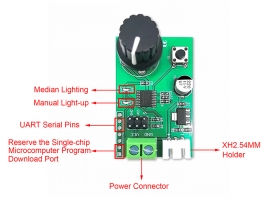 Servo Motor Tester, DC5V Servo Motor Control Module Driver Dual-channel Servo Motor Serial Port Control Board