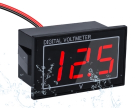 Waterproof 0.56inch DC Digital Voltage Meter, DC5-130V LED Battery Volt Meter Gauge Voltage Display for Golf Cart Car, Cars, Boats