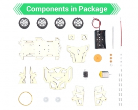 4WD Racing Car DIY Kits for Primary and Secondary School Students STEM Eduction, Hands-on Assembly Science Experiment Kits