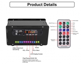 DIY Kit Bluetooth-Compatible Speaker, U-disk TF Card Music Player,  Audio Speaker with FM Radio Function Electronic Soldering Kits