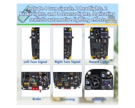 DIY Car Driver Simulator Soldering Practice Kit, Automotive Control System with Gear Shifting Lights LCD Display Kit STEM Electronic Project for School Learning