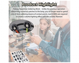DIY Ferris Wheel Soldering Kit with Colorful LED Lights and Music, Rotating Ferris Wheel Light Adjustable by Remote Control, Electronic Kits STEM Soldering Project for School Home Eudcation