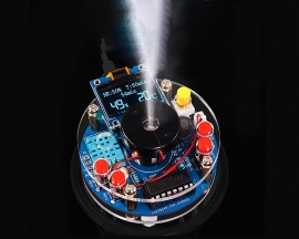 DIY Humidifier Soldering Project Kit, Temperature OLED Display Humidity Control, DIY Electronic Kit for School Home STEM Projects