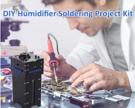 DIY Humidifier Soldering Practice Kit OLED Display Electronics Project with Time & Humidity Settings LED Lights Circuit Board Solder Kit for Electronics and Home Use