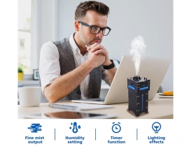 DIY Humidifier Soldering Practice Kit OLED Display Electronics Project with Time & Humidity Settings LED Lights Circuit Board Solder Kit for Electronics and Home Use