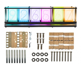 DIY Imitate Glow Tube Clock Kit Full Color RGB Glow Tube Clock