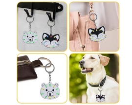 2pcs Soldering Learning Kit, DIY Fox and Bear Keychain with LED Flashing Light, Cute Pendant Soldering Practice Kit for Diyers Student Teaching and Learning