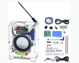 DIY Kit Bluetooth-Compatible Amplifier, 87.0-108.0MHz FM Radio Receiver Kit, U-disk/TF Card Music Player Module with Battery