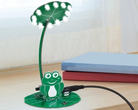DIY Night Light Soldering Practice Kit with Brightness Adjustable Power Switch, Frog Lamp Soldering Projects for Christmas Present STEM Education Desktop Decoration
