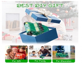 DIY PCB Splicing Truck Kit, Vehicle Model Soldering Project with Pull-Back Gears DIY Kit for Hand-on Learning STEM Education Family Friends Present