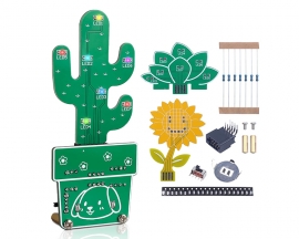 DIY Potted Plant Soldering Kit, SMD Soldering Practice Kits DIY Planter Projects Desktop Decoration for STEM Education Electronics Learning