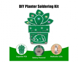 DIY Potted Plant Soldering Kit, SMD Soldering Practice Kits DIY Planter Projects Desktop Decoration for STEM Education Electronics Learning
