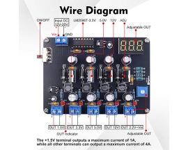 Soldering Practice Kit, LM2596 Universal 1.5V/3.3V/5V/12V Adjustable Voltage Output Power Supply DIY Kits for Electronic Soldering Practice Experiments and Testing