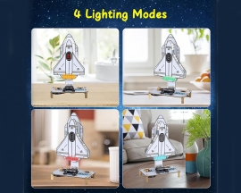 DIY Rocket Soldering Kit, Space-Themed Solder Practice Kit with Simulated Rocket Launch Countdown & LED Lights, Soldering Projects for Teens Adults Desk Decoration and Presents