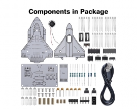 DIY Rocket Soldering Kit, Space-Themed Solder Practice Kit with Simulated Rocket Launch Countdown & LED Lights, Soldering Projects for Teens Adults Desk Decoration and Presents
