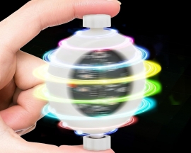 DIY LED Rotating Gyroscope Soldering Practice Kit with Colorful Lights, Rechargeable Fingertip Gyro Soldering Project for STEM Education Stress Relief Birthday Holiday Gift