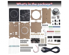 DIY Spectrum Bluetooth-Compatible Speaker Kit, Sound Amplifier Soldering Projects with Colorful LED Flashing Light Ḅḷueṭooṭḥ 5.4 Soldering Practice Kit for School STEM Project Home Desk Decor