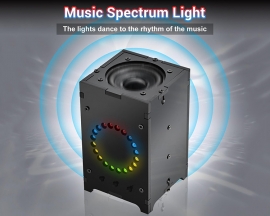 DIY Spectrum Bluetooth-Compatible Speaker Kit, Sound Amplifier Soldering Projects with Colorful LED Flashing Light Ḅḷueṭooṭḥ 5.4 Soldering Practice Kit for School STEM Project Home Desk Decor