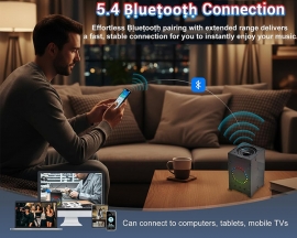 DIY Spectrum Bluetooth-Compatible Speaker Kit, Sound Amplifier Soldering Projects with Colorful LED Flashing Light Ḅḷueṭooṭḥ 5.4 Soldering Practice Kit for School STEM Project Home Desk Decor