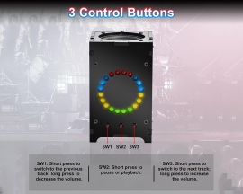DIY Spectrum Bluetooth-Compatible Speaker Kit, Sound Amplifier Soldering Projects with Colorful LED Flashing Light Ḅḷueṭooṭḥ 5.4 Soldering Practice Kit for School STEM Project Home Desk Decor