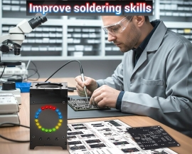 DIY Spectrum Bluetooth-Compatible Speaker Kit, Sound Amplifier Soldering Projects with Colorful LED Flashing Light Ḅḷueṭooṭḥ 5.4 Soldering Practice Kit for School STEM Project Home Desk Decor