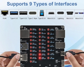 DIY USB Cable Tester Soldering Project Kit,  9-in-1 Universal Electronics USB Cable Checker Ideal for School Home Lab Experiments Gift