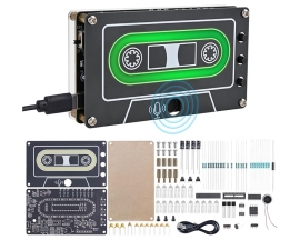 ICStation 10 Minutes Sound Recorder Soldering Practice Kit With LED Flashing Lights Audio Voice Recorder Soldering Kit Educational Electronics STEM Project for DIY Present