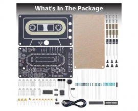 ICStation 10 Minutes Sound Recorder Soldering Practice Kit With LED Flashing Lights Audio Voice Recorder Soldering Kit Educational Electronics STEM Project for DIY Present