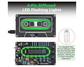 ICStation 10 Minutes Sound Recorder Soldering Practice Kit With LED Flashing Lights Audio Voice Recorder Soldering Kit Educational Electronics STEM Project for DIY Present