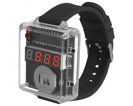 DIY 4-Digit Watch Kit, 10S Automatic Sleep Mode Watch Soldering Practice Kit, Electronic Learning Kit Soldering Project for School College STEM Education