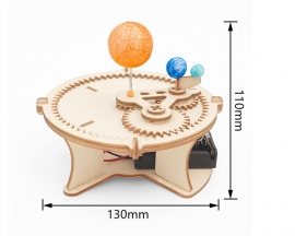 DIY Wooden Earth Moon Sun Model Kits, Puzzle Assembly Toy and STEM Education Science Experiment Kit for Children