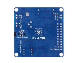 DC 12V 24V 20W Mono Voice Playback Module, 9-Channel Music Power Digital Amplifier 32Mbit Flash MP3 WAV UART Controller for Arduino