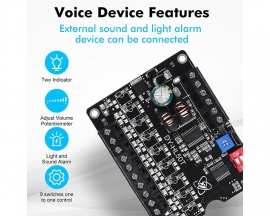 DC9-24V 60W Mono Voice Playback Module, 9-Channel Music Power Digital Amplifier, 32G TF Card Socket MP3 WAV UART Controller for Arduino
