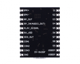 DC5V 5W Mono Voice Playback Module, 9-Channel Music Power Digital Amplifier 32Mbit Flash MP3 WAV UART Controller for Arduino