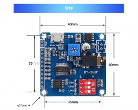 Voice Playback Module, Music Player Voice prompts Voice Broadcast Device, MP3 Trigger Amplifier Class D 5W 64MBit Flash for Arduino