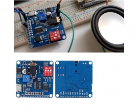 Voice Playback Module, Music Player Voice prompts Voice Broadcast Device, MP3 Trigger Amplifier Class D 5W 64MBit Flash for Arduino