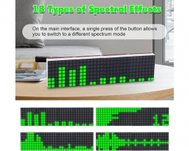 Soldering Practice Kits, LED Music Spectrum DIY Kit, DC 5V Green LED Dot Matrix Electronic Clock Soldering Project