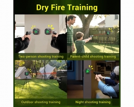 Dry Fire Training System, Laser Shooting Target Compatible with 9mm/380ACP/40S&W/45ACP and More Types of Training Cartridges, LED Counting Feedback