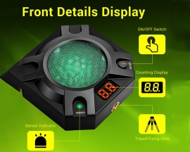 Dry Fire Training System, Laser Shooting Target Compatible with 9mm/380ACP/40S&W/45ACP and More Types of Training Cartridges, LED Counting Feedback
