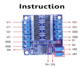 UPS Voltage Converter 6V-36V 30A Dual DC Power Supply Switch Module