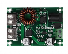 Dual USB Step Down Power Supply Module Buck Voltage Converter 5V 3A Rechargeable Mini Charger Board