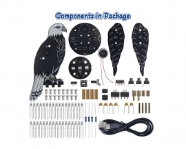 Soldering Practice Kit, Eagle-Shaped Bird Sound Player Kit with 10 Simulated Bird Sounds & RGB Lights, DIY Soldering Project for Teens/Adults Home Office Decor