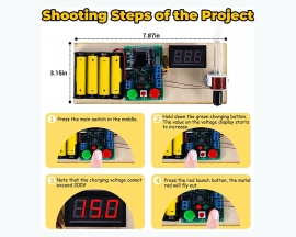 Electromagnetic Transmitter DIY Kits, Mini Shooting Game Electronic Soldering Practice Kit for School Science Education Project